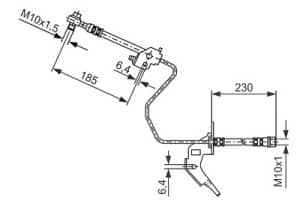 Bosch Bremsschlauch hinten rechts [Hersteller-Nr. 1987476200] für Opel