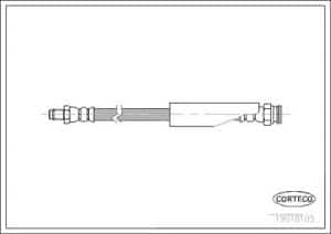 Corteco Bremsschlauch ERSTAUSRÜSTERQUALITÄT [Hersteller-Nr. 19018105] für Alfa Romeo