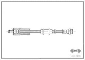 Corteco Bremsschlauch ERSTAUSRÜSTERQUALITÄT [Hersteller-Nr. 19018118] für Fiat