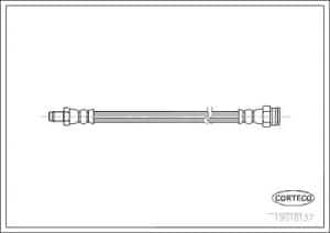 Corteco Bremsschlauch ERSTAUSRÜSTERQUALITÄT [Hersteller-Nr. 19018137] für Citroën