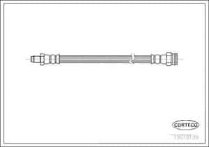 Corteco Bremsschlauch ERSTAUSRÜSTERQUALITÄT [Hersteller-Nr. 19018139] für Citroën
