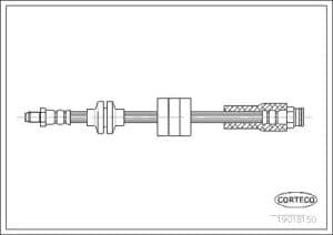 Corteco Bremsschlauch ERSTAUSRÜSTERQUALITÄT [Hersteller-Nr. 19018150] für Fiat