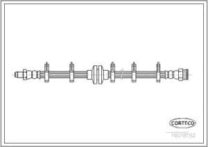 Corteco Bremsschlauch ERSTAUSRÜSTERQUALITÄT [Hersteller-Nr. 19018152] für Fiat