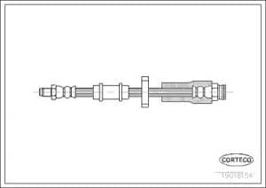 Corteco Bremsschlauch ERSTAUSRÜSTERQUALITÄT [Hersteller-Nr. 19018154] für Citroën