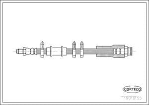 Corteco Bremsschlauch ERSTAUSRÜSTERQUALITÄT [Hersteller-Nr. 19018155] für Citroën