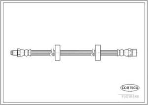 Corteco Bremsschlauch ERSTAUSRÜSTERQUALITÄT [Hersteller-Nr. 19018186] für Audi