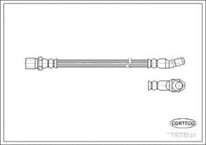 Corteco Bremsschlauch ERSTAUSRÜSTERQUALITÄT [Hersteller-Nr. 19018197] für Fiat