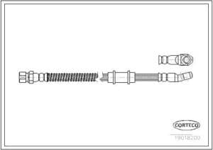 Corteco Bremsschlauch ERSTAUSRÜSTERQUALITÄT [Hersteller-Nr. 19018200] für Lada