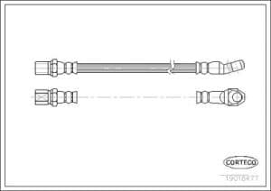 Corteco Bremsschlauch ERSTAUSRÜSTERQUALITÄT [Hersteller-Nr. 19018477] für Fiat