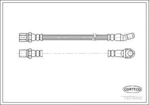 Corteco Bremsschlauch ERSTAUSRÜSTERQUALITÄT [Hersteller-Nr. 19018480] für Autobianchi