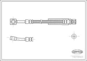 Corteco Bremsschlauch ERSTAUSRÜSTERQUALITÄT [Hersteller-Nr. 19018483] für Opel