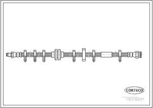 Corteco Bremsschlauch ERSTAUSRÜSTERQUALITÄT [Hersteller-Nr. 19018557] für Fiat