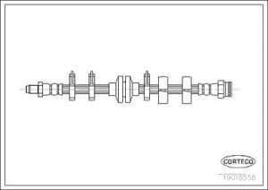 Corteco Bremsschlauch ERSTAUSRÜSTERQUALITÄT [Hersteller-Nr. 19018558] für Alfa Romeo