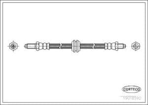 Corteco Bremsschlauch ERSTAUSRÜSTERQUALITÄT [Hersteller-Nr. 19018592] für Alfa Romeo
