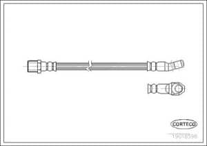 Corteco Bremsschlauch ERSTAUSRÜSTERQUALITÄT [Hersteller-Nr. 19018596]