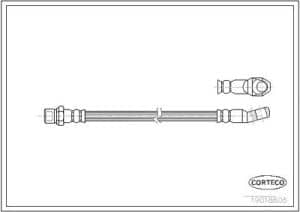 Corteco Bremsschlauch ERSTAUSRÜSTERQUALITÄT [Hersteller-Nr. 19018606] für Fiat