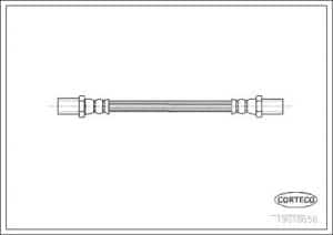 Corteco Bremsschlauch ERSTAUSRÜSTERQUALITÄT [Hersteller-Nr. 19018656] für Lada
