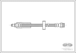 Corteco Bremsschlauch ERSTAUSRÜSTERQUALITÄT [Hersteller-Nr. 19018663] für Peugeot