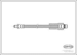 Corteco Bremsschlauch ERSTAUSRÜSTERQUALITÄT [Hersteller-Nr. 19018682] für Alfa Romeo