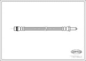 Corteco Bremsschlauch ERSTAUSRÜSTERQUALITÄT [Hersteller-Nr. 19018683] für Alfa Romeo