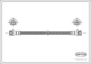 Corteco Bremsschlauch ERSTAUSRÜSTERQUALITÄT [Hersteller-Nr. 19018719] für Honda