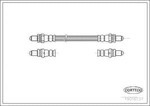 Corteco Bremsschlauch ERSTAUSRÜSTERQUALITÄT [Hersteller-Nr. 19018737] für Ford