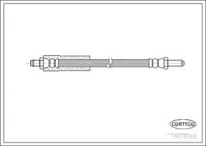 Corteco Bremsschlauch ERSTAUSRÜSTERQUALITÄT [Hersteller-Nr. 19018768] für Ford