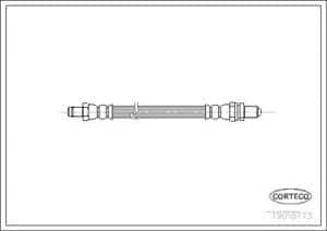 Corteco Bremsschlauch ERSTAUSRÜSTERQUALITÄT [Hersteller-Nr. 19018773] für Ford