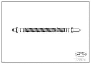 Corteco Bremsschlauch ERSTAUSRÜSTERQUALITÄT [Hersteller-Nr. 19018781] für Land Rover