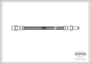 Corteco Bremsschlauch ERSTAUSRÜSTERQUALITÄT [Hersteller-Nr. 19018787] für Austin