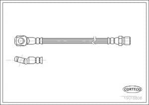 Corteco Bremsschlauch ERSTAUSRÜSTERQUALITÄT [Hersteller-Nr. 19018806] für Mercedes-Benz