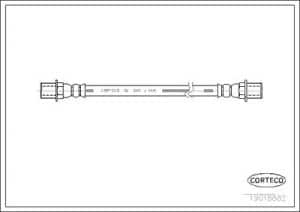 Corteco Bremsschlauch ERSTAUSRÜSTERQUALITÄT [Hersteller-Nr. 19018882] für Peugeot