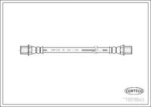 Corteco Bremsschlauch ERSTAUSRÜSTERQUALITÄT [Hersteller-Nr. 19018883] für Peugeot