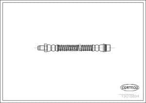Corteco Bremsschlauch ERSTAUSRÜSTERQUALITÄT [Hersteller-Nr. 19018894] für Citroën