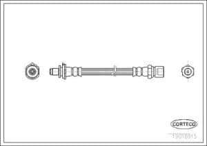 Corteco Bremsschlauch ERSTAUSRÜSTERQUALITÄT [Hersteller-Nr. 19018915] für Opel