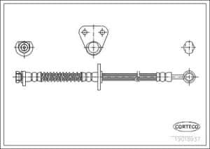 Corteco Bremsschlauch ERSTAUSRÜSTERQUALITÄT [Hersteller-Nr. 19018937] für Rover