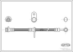 Corteco Bremsschlauch ERSTAUSRÜSTERQUALITÄT [Hersteller-Nr. 19018940] für Honda