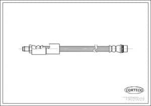 Corteco Bremsschlauch ERSTAUSRÜSTERQUALITÄT [Hersteller-Nr. 19020029] für Renault