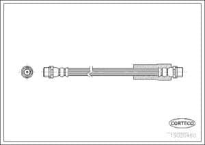 Corteco Bremsschlauch ERSTAUSRÜSTERQUALITÄT [Hersteller-Nr. 19020460] für Audi