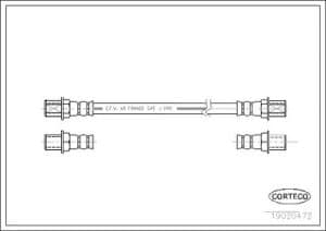 Corteco Bremsschlauch ERSTAUSRÜSTERQUALITÄT [Hersteller-Nr. 19020472] für Peugeot