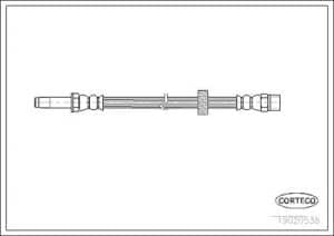 Corteco Bremsschlauch ERSTAUSRÜSTERQUALITÄT [Hersteller-Nr. 19020538] für Seat
