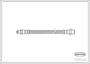 Corteco Bremsschlauch ERSTAUSRÜSTERQUALITÄT [Hersteller-Nr. 19020693] für Renault