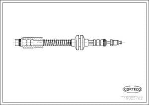 Corteco Bremsschlauch ERSTAUSRÜSTERQUALITÄT [Hersteller-Nr. 19025702] für Citroën