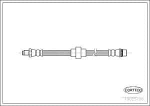Corteco Bremsschlauch ERSTAUSRÜSTERQUALITÄT [Hersteller-Nr. 19025706] für Renault