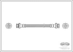 Corteco Bremsschlauch ERSTAUSRÜSTERQUALITÄT [Hersteller-Nr. 19025731] für Nissan