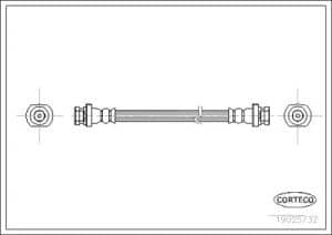 Corteco Bremsschlauch ERSTAUSRÜSTERQUALITÄT [Hersteller-Nr. 19025732] für Nissan