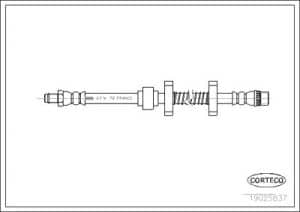 Corteco Bremsschlauch ERSTAUSRÜSTERQUALITÄT [Hersteller-Nr. 19025837] für Citroën