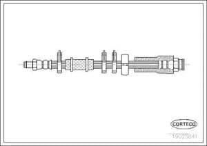 Corteco Bremsschlauch ERSTAUSRÜSTERQUALITÄT [Hersteller-Nr. 19025841] für Citroën