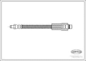 Corteco Bremsschlauch ERSTAUSRÜSTERQUALITÄT [Hersteller-Nr. 19025873] für Peugeot