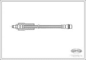Corteco Bremsschlauch ERSTAUSRÜSTERQUALITÄT [Hersteller-Nr. 19025874] für Renault